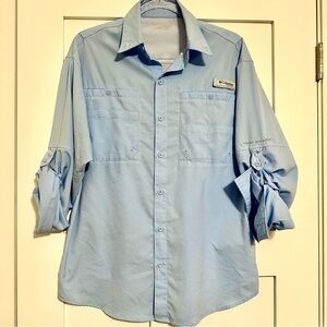 Columbia Men's PFG Tamiami™ II Light Blue Long Sleeve Shirt